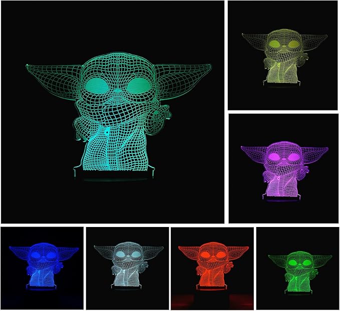 3D Illusion Platform Night Lights Touch Switch 7 Color Change USB Power LED Desk Lamp for Home Decorations or Holiday Gifts