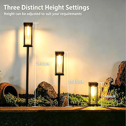 Sublume Solar Pathway Lights Outdoor, 8 Pack Upgraded Bright Solar Lights Outdoor, Auto On/Off, IP65 Waterproof Solar Landscape Lights Solar Powered Garden Lighting for Yard Patio Walkway Driveway