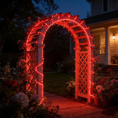 100Ft LED Rope Lights, LED Strip Lights Outdoor Waterproof Decorative Lighting for Indoor/Outdoor, Eaves, Backyards Garden, Halloween and Christmas Decorations(Red)