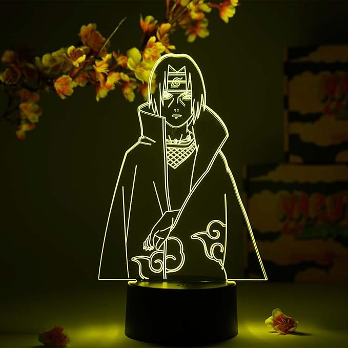 Otaku Lamps Itachi Uchiha Naruto – Anime Night Light, 16 Color RGB LED – Gift for Otaku