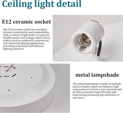 Modern Flush Mount Ceiling Light, 3-Lights Round White Ceiling Light Fixtures, Minimalistic Ceiling Lamp Acrylic Shade Lighting Fixture for Bedroom Laundry Room Living Room Hallway(15.8")