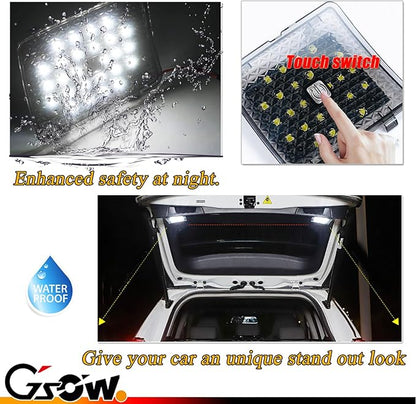 2 Pcs LED Trunk Overhead Lights for Toyo-ta RAV4 2019 2020 2021, Rav4 accessories Rear Hatch Door Lid Trunk Cargo Lamp Trunk Ceiling Lighting, (Not Fit for 2022+ RAV4)