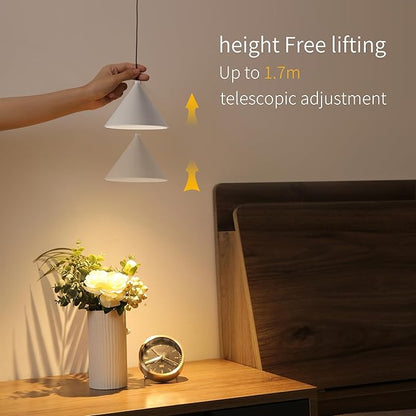Aisilan Mini Dimmable Pendant Light Fixtures, Modern Pendant Lights Kitchen Island, 7W LED Pendant Lighting for Bedroom Bathroom Bar Dining Room Living Room, White, 3000K