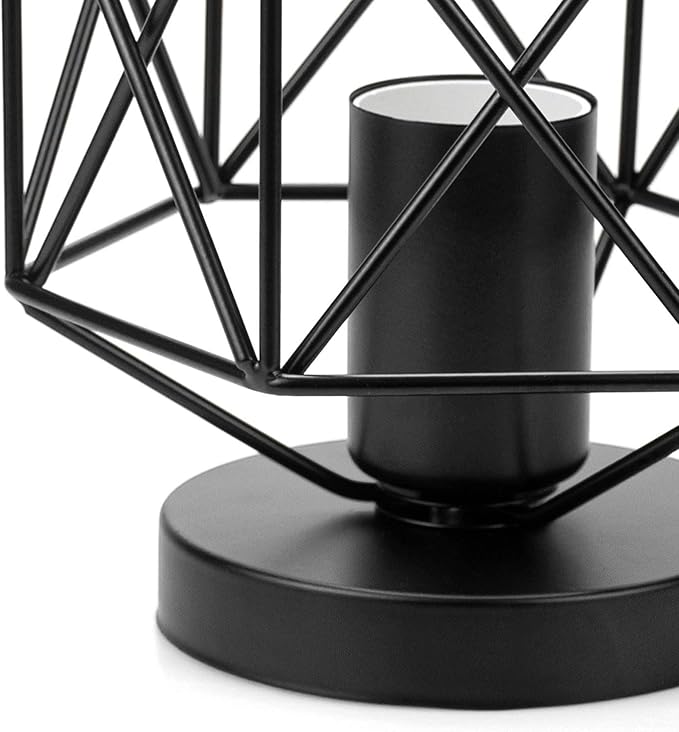 Hedume 2 Pack Semi-Flush Mount Ceiling Light, Retro Black Industrial Ceiling Light - Black Painting Metal Pendant Light Fixture for Hallway Stairway Bedroom Kitchen (E27)