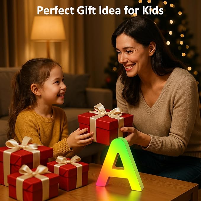 OJQ Light Up Letters Led Lights- Marquee Letters for Boy Girl Gift Room Decor Wall Lights - Music Sync Color Change Colorful, Birthday Gifts for Girl, Teen Girls Gifts Home Wall Decor
