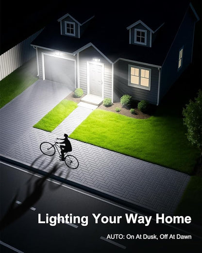 Motion Sensor Outdoor Light, 188 LED 4200LM Flood Lights Outdoor, 6500K Daylight, 3 Modes with Remote Control, IP65 Waterproof, Adjustable Heads, Hardwired 120V for Garage, Yard, Porch, 1 Pack Black