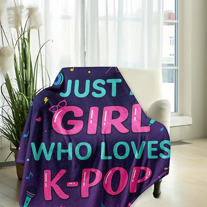 Kpop Blankets Gifts for Girls,Kpop Merch,K Pop Gifts for Fans Teen,K-Pop Lovers Throw Blanket,Korean Fantasy Anime Blanket,K Pop Music Gift for Women,Cozy Soft Blankets for Bed,Sofa 40"x50"