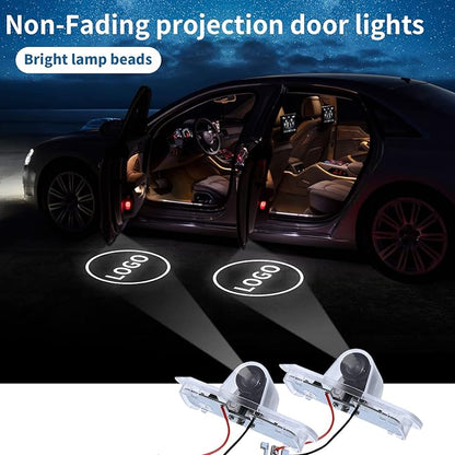 Non-Fading Car Door LED Logo Projector Welcome Lamp Door Light Puddle Lights Kit Compatible with Accessories Accord 2003-2022 (White Classic, Old Accord/Crosstour/Pilot/Passport)
