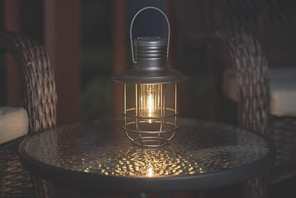 Xodus Innovations BL820 Battery-Operated LED Filament Style Lantern Outdoors Either Hanging or Standing, with Your Choice of 4, 6 or 8 Hour Automatic Timer