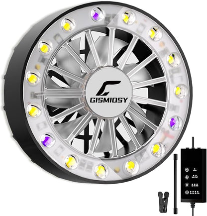 Full Spectrum LED Grow Light with Built-in Cooling Fan, Clip on Plant Lights for Indoor Plants, 2/4/8/12H Auto Timer, 3 Dimmable Levels, CRI 90+ Lamp for Plant Shelves & Succulents 1 Pack