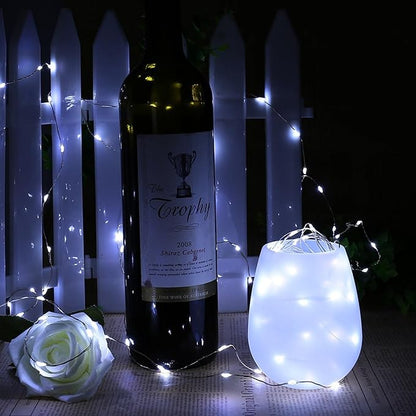 Joomer Fairy String Lights 66FT 200 LEDs Plug in Fairy Lights Indoor Copper Wire String Light DIY for Bedroom, Parties, Wedding, Christmas, Outdoor, Indoor Decoration (White, Non-Connectable)