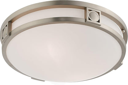 Livex Lighting 4487-91 Titania 2-Light Ceiling Mount, Brushed Nickel