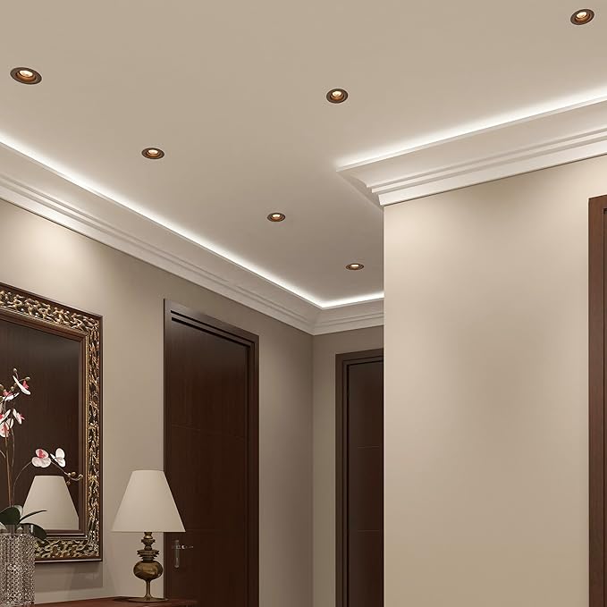 Maxxima 2 in. Ultra-Thin Recessed Anti-Glare LED Downlight - Canless IC Rated, 5 Color Temperature Selectable 2700K/3000K/3500K/4000K/5000K, Dimmable, Round Bronze Trim, 90 CRI