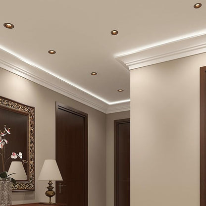 Maxxima 2 in. Ultra-Thin Recessed Anti-Glare LED Downlight - Canless IC Rated, 5 Color Temperature Selectable 2700K/3000K/3500K/4000K/5000K, Dimmable, Round Bronze Trim, 90 CRI