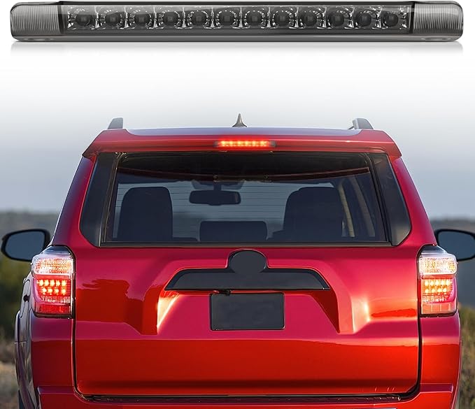 Nilight Third Brake Light Tail High Mount 3rd Stop Lights Smoked Lens for Toyota 4Runner 2010-2016 Highlander 2014-2016 Prius 2010-2015 Prius C Prius V 2012-2016 Sienna 2011-2016 Van SUV Rear Cab
