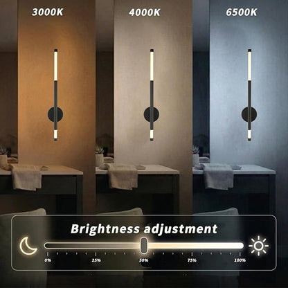Battery Operated wall Sconce Set of Two Peel and Stick Cordless Wireless Rechargeable wall Lights Black Modern Decor with Remote Control for hallways Living Room Bedroom Bedside