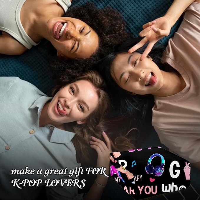 Kpop Gifts Blanket for Teen Girls - Music Gifts for Women Friends K-Pop Fans Lovers, Kpop Merch Stuff, Christmas Birthday Gifts for BFF Girls Women, Just A Girl Who Loves K-pop Blanket 60''x50''