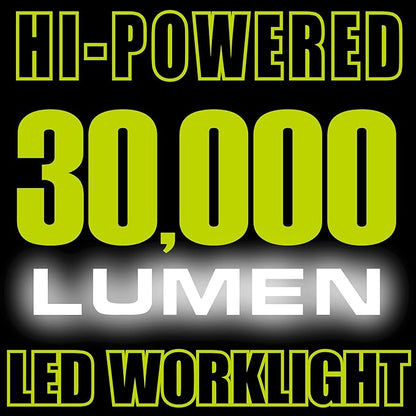 PowerSmith 30,000 Lumen Dual-Head LED Work Light with 80 in. Adjustable Metal Flip-Lock Tripod Stand and 10ft Grounded Power Cord