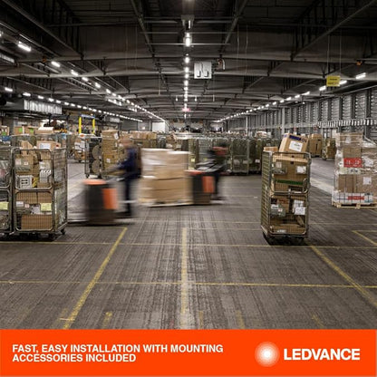 LEDVANCE 2-Ft Dual Selectable Wrap FVL LED Luminaire, 12/20/25/30W, 3500/4000/5000K, 2145/2840/3525/4000 LMS, Dimmable, Accessories Included - 1 Pack (64115)