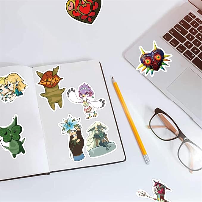 100pcs Cartoon Cool Game The Legend of Zelda Stickers Waterproof Deals Car Bicycle Suitcase Computer Water Bottle Mobile Phone Stickers (LZ)