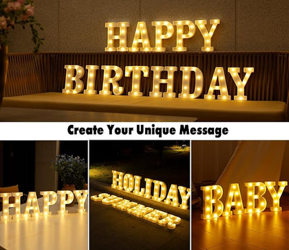 Small Led Marquee Letters, Light Up Letters, 8.58 Inch Led Letter Lights, Battery Powered Lighted Sign for Table, Party, Birthday, Christmas Decor (Letter Q)