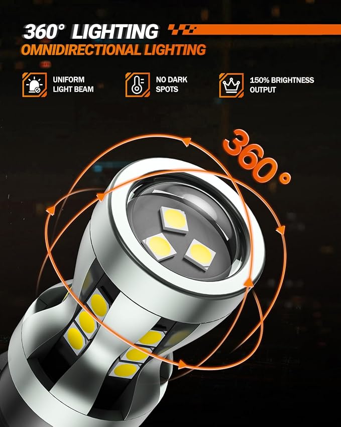 SEALIGHT 921 LED Bulb Reverse Light with 3030-SMD LED Chips, 912 906 904 W16W T15 921 LED Bulb with Projector Replacement for Tail backup reverse Lights, Plug and Play, 6000K White, Pack of 2