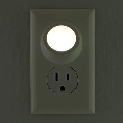 GE Rotating Plug in Night Light, Home Decor, Apartment Essentials, LED Lights for Bedroom, Ambient Lighting, Dusk to Dawn Sensor, Nightlight, Bathroom, Dorm Room, 2 Pack 31533