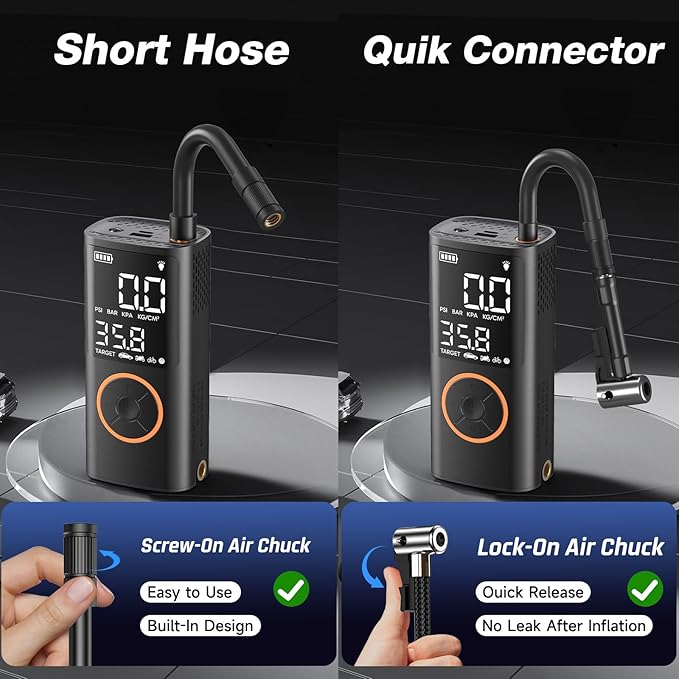 OlarHike Tire Inflator Portable Air Compressor,Electric Pump with LED Light & Digital Pressure Gauge