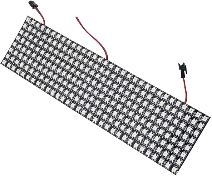 BTF-LIGHTING WS2812B ECO RGB Alloy Wires 5050SMD Individual Addressable 8X32 256 Pixels LED Matrix Flexible FPCB Full Color Works with WLED,SP802E,etc Controllers Image Video Text Display DC5V