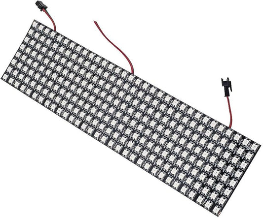 BTF-LIGHTING WS2812B ECO RGB Alloy Wires 5050SMD Individual Addressable 8X32 256 Pixels LED Matrix Flexible FPCB Full Color Works with WLED,SP802E,etc Controllers Image Video Text Display DC5V