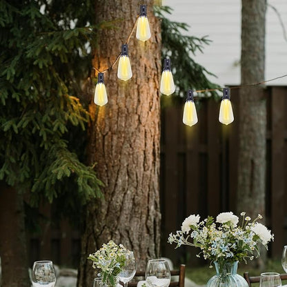150 FT Patio String Lights Outdoor Waterproof, 57+2 Shatterproof LED Bulbs Waterproof Hanging Lights Plug in, 2700K Warm White Camping String Lights, Balcony Lights for Apartments Fence
