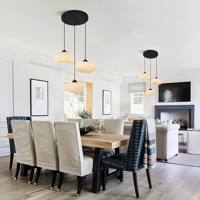 3 Light Cluster Pendant Lighting Black Globe Chandelier Large Milk Glass Pendant Light Multi Pendant Light Fixture 3 Globe Pendant Light Fixture Mid Century Cluster Pendant Light
