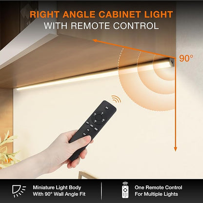 Under Cabinet Lights Remote Control, Magnetic Dimmable Closet Lights,USB Rechargeable Wireless LED Shop Light,Ceiling and Under Counter Lights for Kitchen (Black, 80CM-2 Pack)