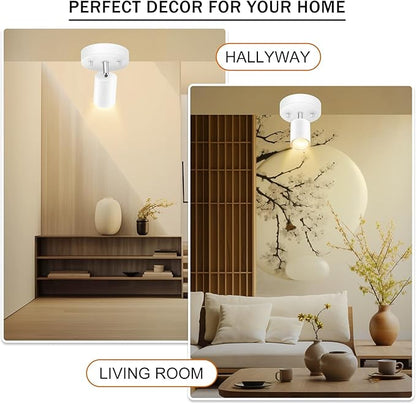 BoostArea LED Light Track Lighting Kit, Monopoint Sconce Adjustable Flush Mount Spot Light, Flexibly Rotatable Light Head for Kitchen, Living Room, Bedroom, GU10 Bulb Not Included, C0102