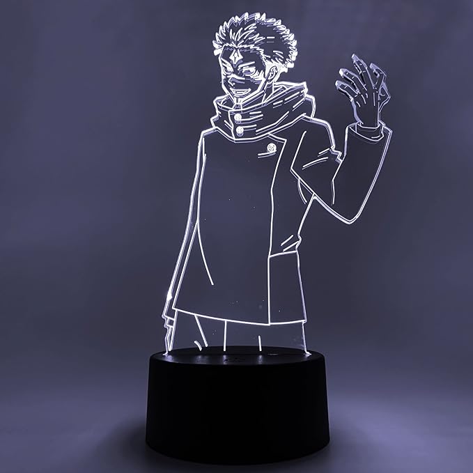 Otaku Lamps Jujutsu Kaisen - Ryomen Sukuna Anime Night Light, 16 Color RGB LED – Gift for Otaku