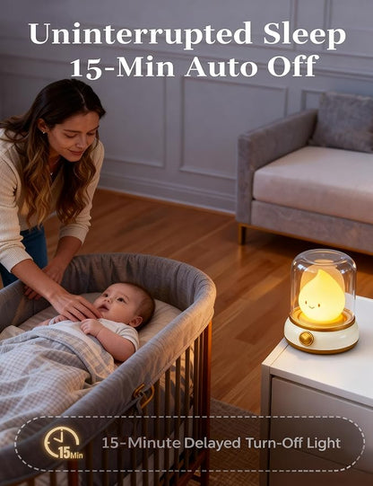 Smiley Night Light for Bedtime, Rechargeable Portable Bedtime Small Read Lamp, Dimmable, Timer, Cute Light for Kids, Mothers, Toddlers, Teens