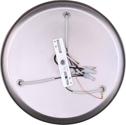 Canarm James 3-Light Ceiling or Wall Fixture, Silver Finish with Alabaster Glass, Modern Rustic Flush Mount Lighting for Bedroom, Hallway or Entryway