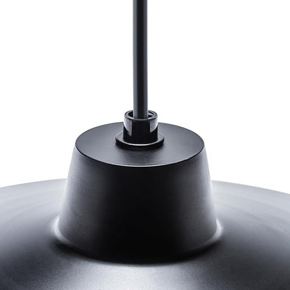 GLOBE Electric 65155 1-Light Industrial Warehouse Pendant Lighting, Matte Black, Hanging Lamp, Hanging Lights, Ceiling Light Fixture