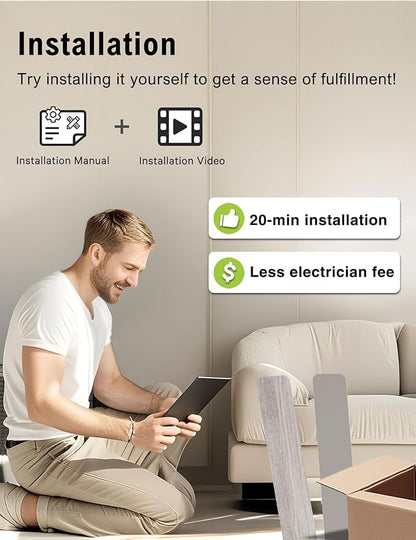 DAMINY 52 inch Nickel Ceiling Fans with Lights,5 Blades,6CCT, Low Profile,Remote Control,for Bedroom, Kitchen,Living Room,Indoor/Outdoor Use,Downrod