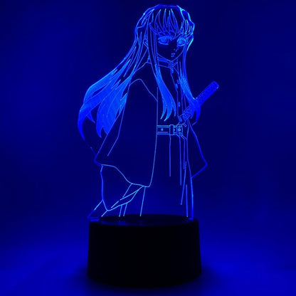 Otaku Lamps Demon Slayer - Muichiro Anime Night Light, 16 Color RGB LED – Gift for Otaku