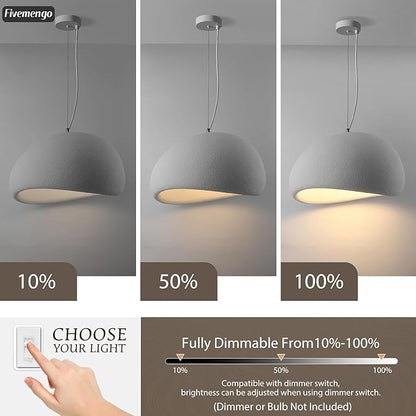 23.6in Wabi Sabi Pendant Light, Kitchen Island Lighting Fixture Ceiling Mount Japanese Lamp Japandi Chandelier for Dining Living Room Hallway Bedroom Restaurant Hanging Lamp, White 1 Pack