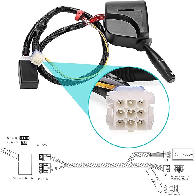 10L0L Deluxe Golf Cart Light Kit for Club Car Precedent 2004-2019, 12V Street Legal Light Kit with Headlight Taillight Turn Signals Switch Horn Brake Pad Hazard Lighting Function