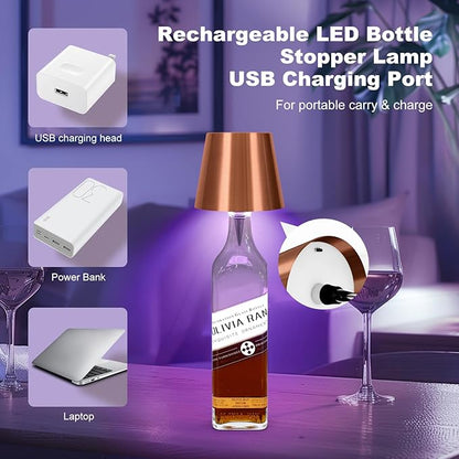 2026 New Wireless Bottle Lamp,RGB LED Bottle Light with Remote(RGB Rose Gold, 1pc)