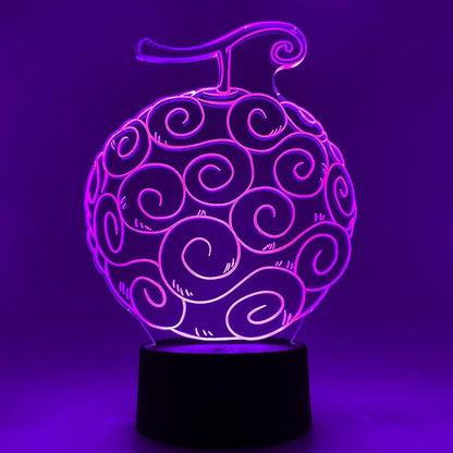 Otaku Lamps Gum Gum Fruit One Piece – Anime Lamp Figure Night Light, 16 Color RGB LED – 3D Anime Room Décor Gift for Otaku