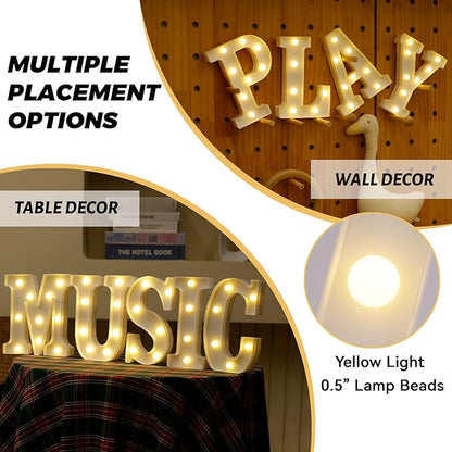 LED Light Up Marquee Letters, Battery Powered Decorative LED Letter Lights, Alphabet Light Up Letters for Wedding Birthday Party,Holiday Lamp or Home Bar Decoration (Letter X)