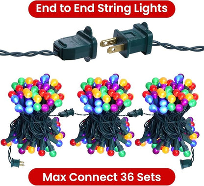 Christmas Lights Outdoor 19Ft 70 LED Chritmas Globe String Lights with Pearlized Glass Bulb UL Certified Christmas Tree Lights for Tree Decor