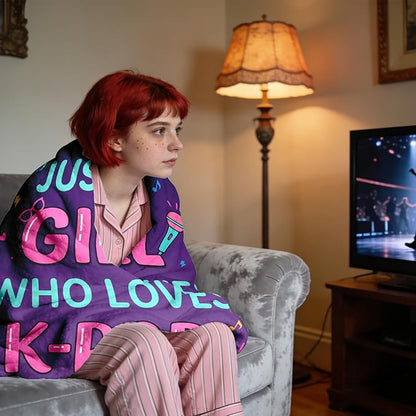 Kpop Blankets Gifts for Teen Girls,Kpop Merch,K Pop Gifts for Fans Girls,K-Pop Lovers Throw Blanket,Korean Fantasy Anime Blanket,K Pop Music Gift for Women,Cozy Soft Blankets for Bed,Sofa 60"x80"