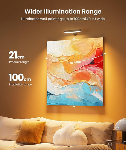 PopoIron Wall Sconce with 7500mAh Rechargeable Battery LED Wall Light for Bedroom with Remote Control, 3 Colors Wireless Wall Lamp 360° Rotation Dimmable Brightness with 15 RGB Colors,Black,1 Pack