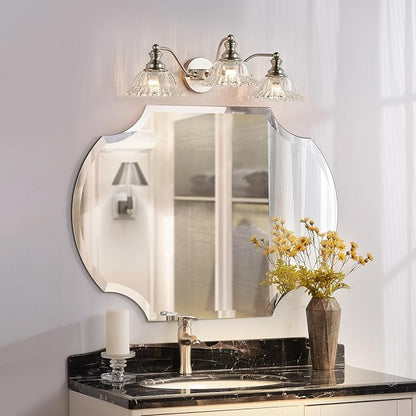 XIEDUN Brushed Nickel Bathroom Vanity Light Fixture 3 Light Vanity Lights for Bathroom Vanity Light Fixtures