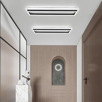 Dimmable Led Ceiling Light with Remote Control 31.5in Modern Linear Flush Mount Ceiling Lighting Fixture Acrylic Long Ceiling Lamp for Living Room Kitchen Dining Room Hallway